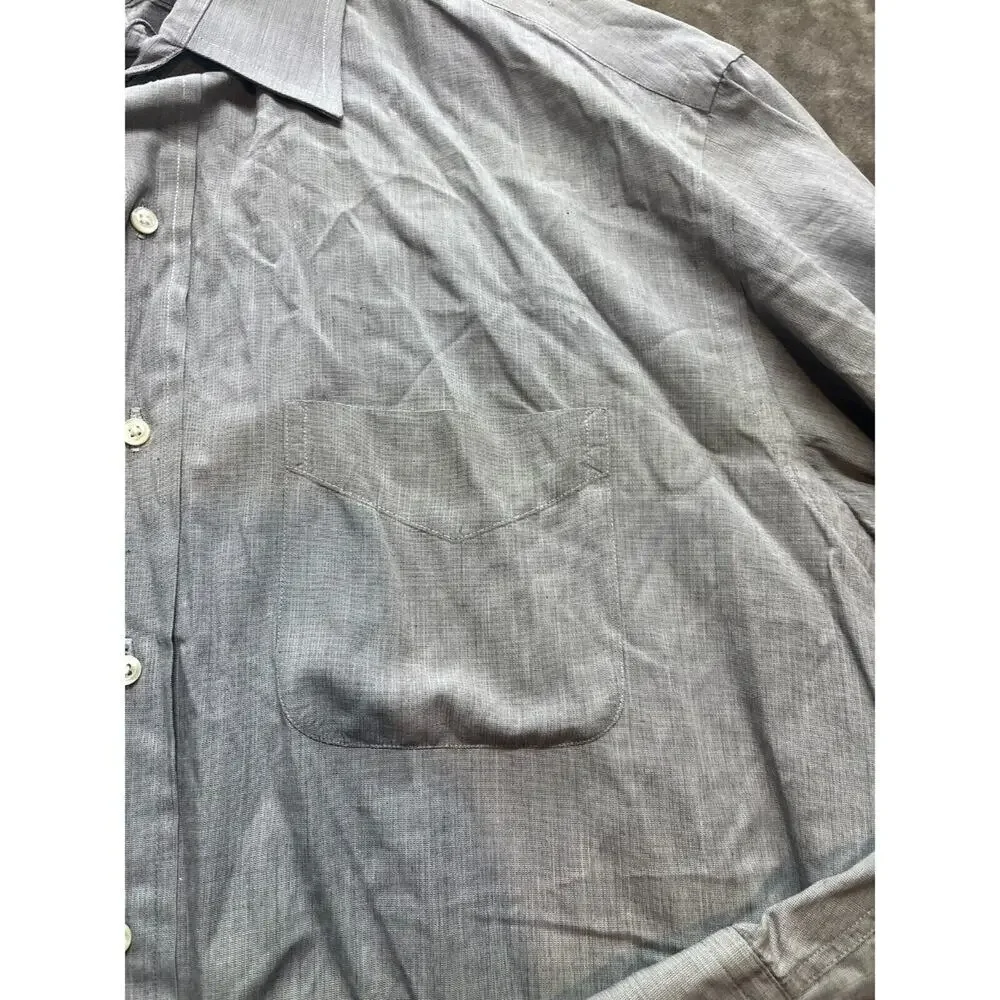 Brooks Brothers 1818‎ Shirt 17.5 35 Black Check Pattern Button Up Long Sleeve